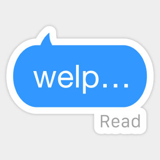 Welp text Sticker